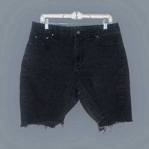 High-Waisted Black Shorts